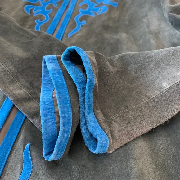 Linea by Louis Dell’Olio Jacket Size 1X Suede Leather Open Front - Picture 7 of 13